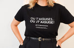 Tee-shirt officiel Couteauxduchef "Ou t'aiguises ou jt'aiguise !"