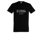 Tee-shirt officiel Couteauxduchef "Ou t'aiguises ou jt'aiguise !"