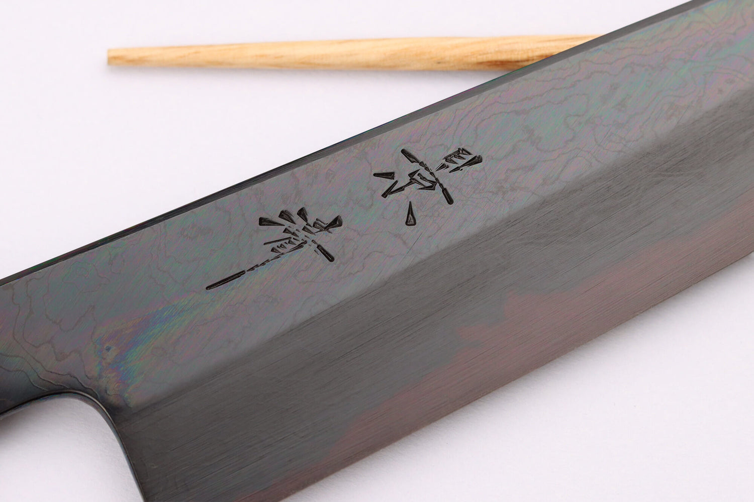 Couteau de chef japonais artisanal Kagekiyo Yoshikazu Tanaka Black Damas Aogami 21cm
