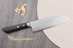 Couteau santoku 16,5cm japonais artisanal Masutani VG10 Damas