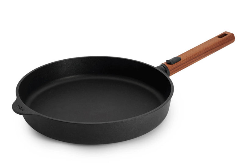 Poêle Woll Diamond QXR Eco Logic en fonte d'aluminium manche amovible bois - 28 cm