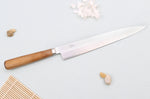 Couteau à sashimi japonais forgé Tadafusa Hocho Kobo lame SLD 3 couches 21cm manche en noyer