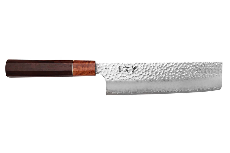 Couteau nakiri 17cm japonais artisanal Yuzo Akira Tsuchime VG10