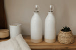 Set de 2 bouteilles à huile et vinaigre KitchenCraft Idilica en grès crème 450ml