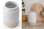 Porte-ustensiles KitchenCraft Idilica en grès crème