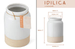 Porte-ustensiles KitchenCraft Idilica en grès crème
