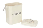 Bac à compost KitchenCraft Living Nostalgia en acier crème 3L