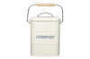 Bac à compost KitchenCraft Living Nostalgia en acier crème 3L