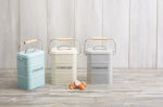 Bac à compost KitchenCraft Living Nostalgia en acier gris 3L
