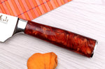 Couteau santoku alvéolé 17cm Kutoyama Red Flame