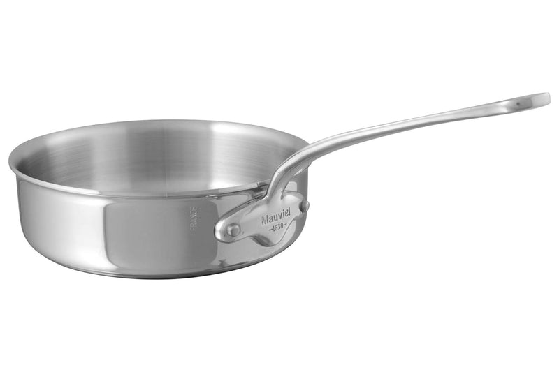 Plat à sauter Mauviel M'Cook tout inox avec poignée fixe compatible induction - 24cm