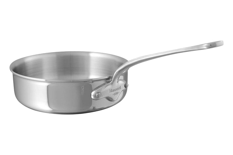Plat à sauter Mauviel M'Cook tout inox avec poignée fixe compatible induction - 16cm