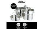 Marmite à pâtes italiennes KitchenCraft World of Flavours en acier inox 4L 4 pièces