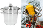 Marmite à pâtes italiennes KitchenCraft World of Flavours en acier inox 4L 4 pièces