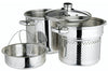 Marmite à pâtes italiennes KitchenCraft World of Flavours en acier inox 4L 4 pièces