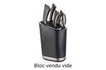 Bloc vide Gefu Smartline en polymère noir et inox 28 compartiments