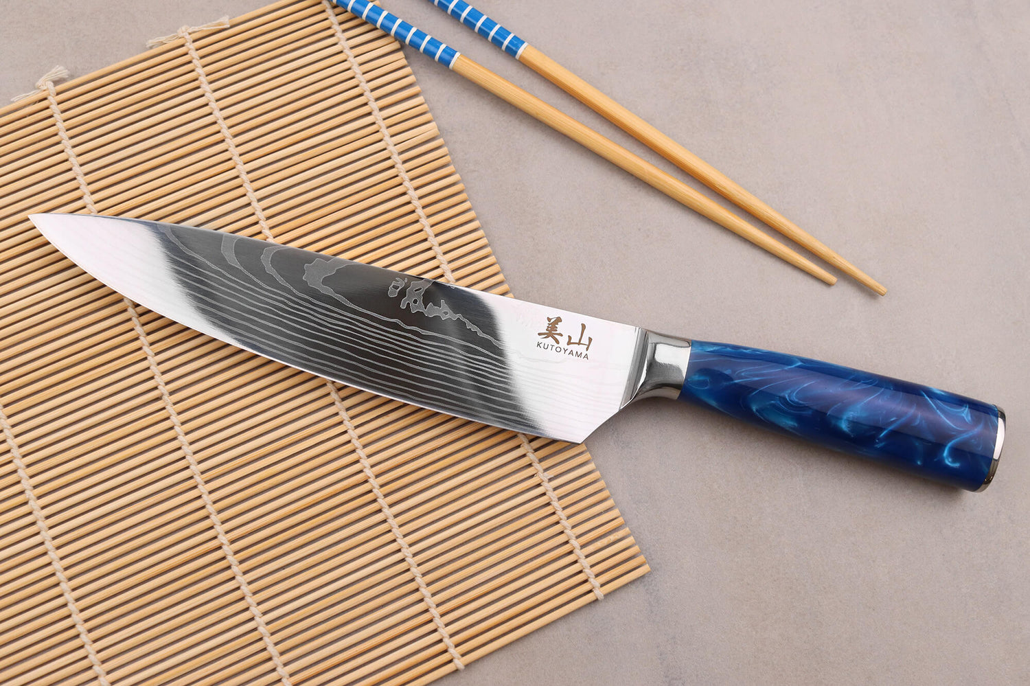 Couteau de chef 20cm Kutoyama Blue Wave