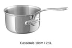 Set de 3 casseroles Mauviel M'Cook tout inox avec poignée fixe compatible induction