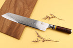 Couteau kiritsuke 24cm Kutoyama damas pakka rainbow