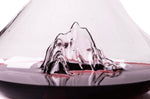 Carafe à vin Alaskan Maker Topographic Mont Blanc en verre cristallin soufflé à la main