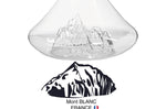 Carafe à vin Alaskan Maker Topographic Mont Blanc en verre cristallin soufflé à la main