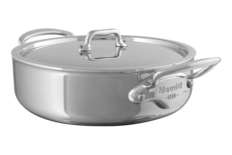 Rondeau Mauviel M'Urban4 en fonte d'inox avec couvercle en inox compatible induction - 24cm