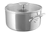 Cocotte Mauviel M'Urban4 en fonte d'inox avec couvercle en verre compatible induction - 24cm