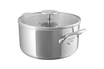 Cocotte Mauviel M'Urban4 en fonte d'inox avec couvercle en verre compatible induction - 16cm