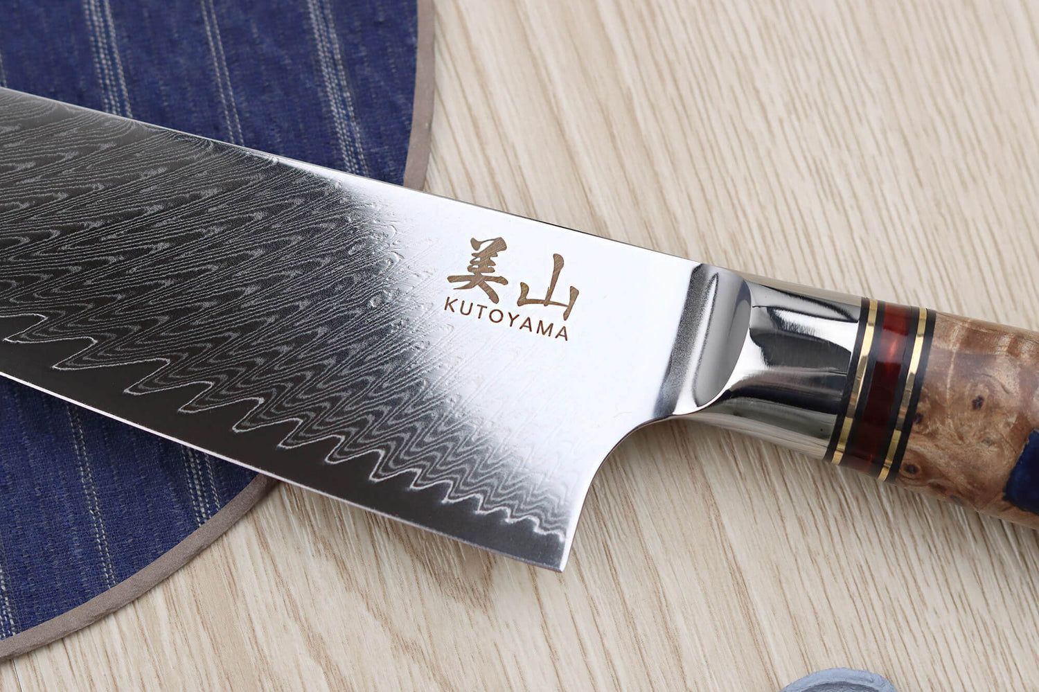 Set de 2 couteaux Kutoyama Damas nid d'abeille chef + office