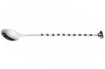Cuillère à mélanger BarCraft manche torsadé et disque en acier inoxydable 28cm