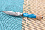 Set de 3 couteaux Kutoyama damas Azur chef + universel + office
