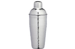 Shaker Cobbler à cocktail Barcraft en acier inoxydable martelé 700ml