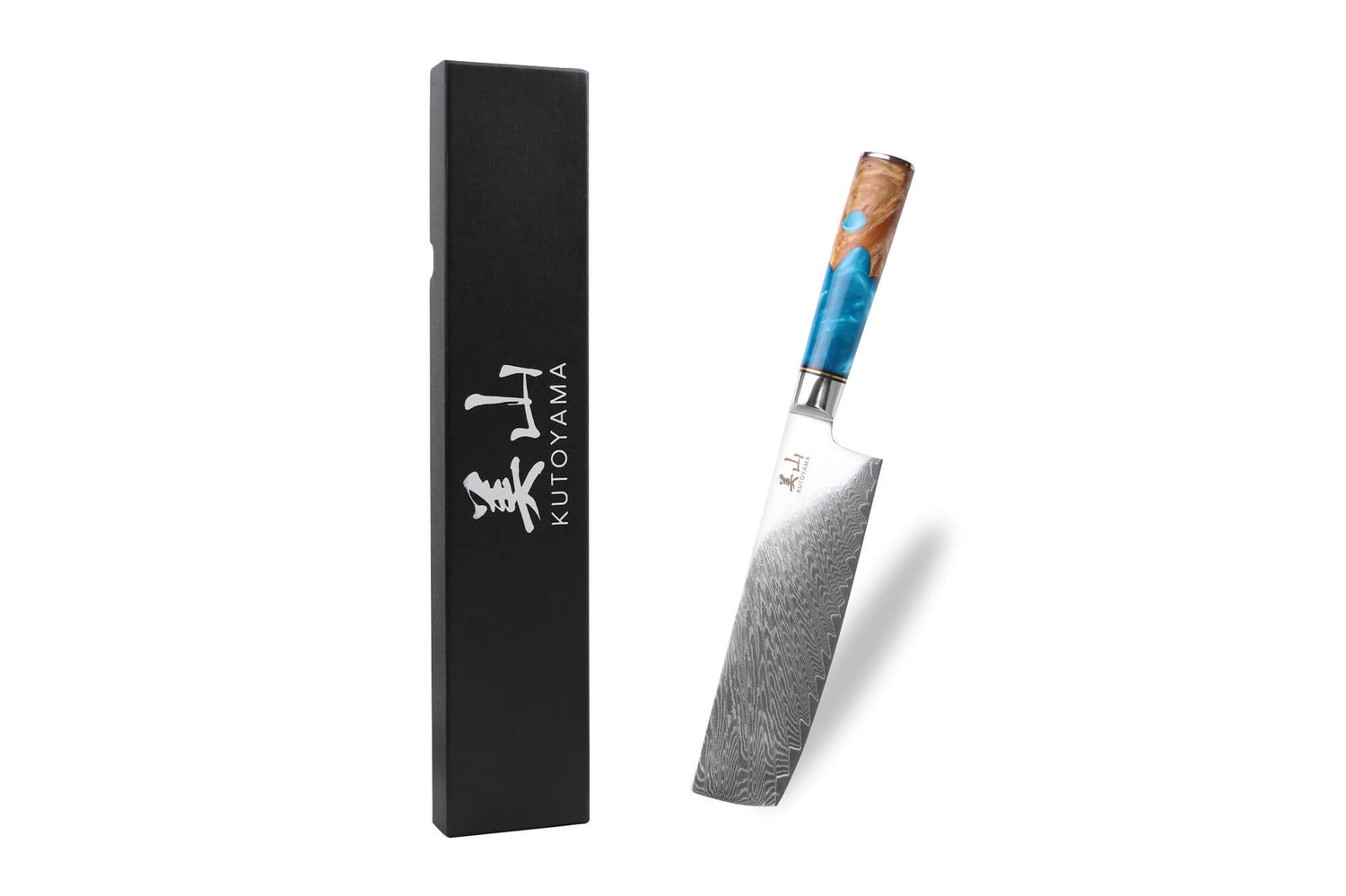 Couteau nakiri 17cm Kutoyama damas Azur