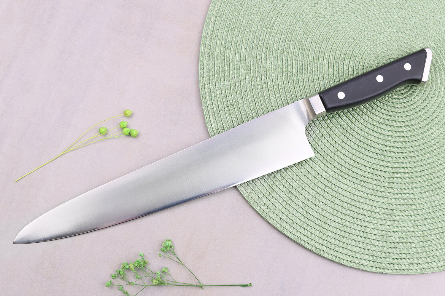 Couteau de chef alvéolé japonais Glestain K Series 27cm