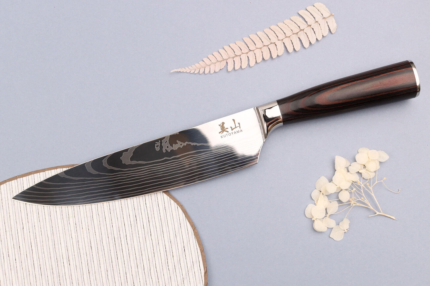 Set de 3 couteaux Kutoyama Pakka office + nakiri + chef