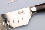Couteau santoku 17cm alvéolé Kutoyama Black Pakka