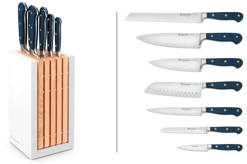 Bloc de 7 couteaux Wusthof Classic Colour Wild Blueberry forgés