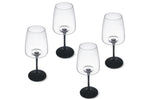 Set de 4 verres à vin rouge Mikasa Palermo en cristal transparent et noir 450ml