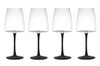 Set de 4 verres à vin rouge Mikasa Palermo en cristal transparent et noir 450ml