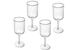 Set de 4 verres à vin rouge Mikasa Sorrento en cristal transparent motif nervuré 450ml