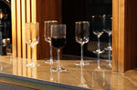 Set de 4 verres à vin rouge Mikasa Sorrento en cristal transparent motif nervuré 450ml
