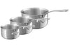 Set de 3 casseroles Mauviel M'Urban4 en fonte d'inox avec poignée fixe compatible induction