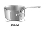 Set de 3 casseroles Mauviel M'Urban4 en fonte d'inox avec poignée fixe compatible induction