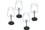 Set de 4 verres à vin blanc Mikasa Palermo en cristal transparent et noir 400ml