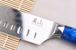 Couteau santoku alvéolé 17cm Kutoyama Blue Wave