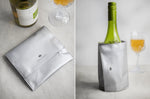 Rafraîchisseur à vin BarCraft en PVC coloris argent avec fermeture velcro ajustable