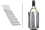 Rafraîchisseur à vin BarCraft en PVC coloris argent avec fermeture velcro ajustable