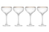 Set de 4 verres à coupe Mikasa Sorrento en cristal pur avec bord doré 350ml