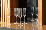 Set de 4 flûtes à champagne Mikasa Sorrento en cristal motif côtelé 200ml