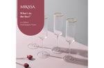 Set de 4 flûtes à champagne Mikasa Sorrento en cristal motif côtelé 200ml